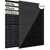 VALE Solarmodul-Set Bifazial 880 Wp Full Black - Glas-Module - Solarpanel für Balkonkraftwerke - Universal einsetzbar VALE Solarmodul-Set Bifazial 880 Wp Full Black - Glas-Module - Solarpanel für Balkonkraftwerke - Universal einsetzbar