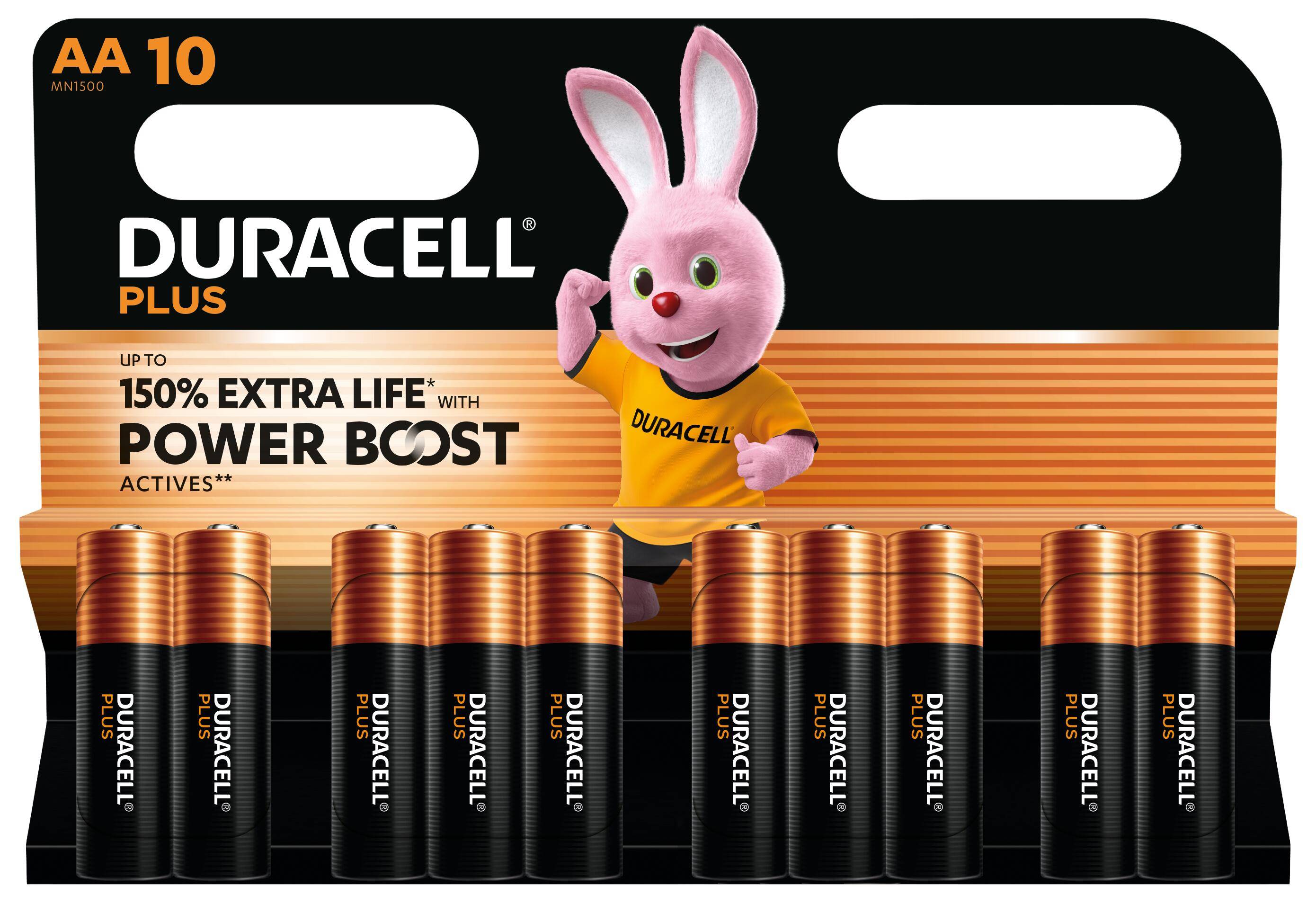 Duracell Plus Power Boost Mignon Aa -Batterie Alkali-Mangan 10 St. - Batterie - Mignon (AA)
