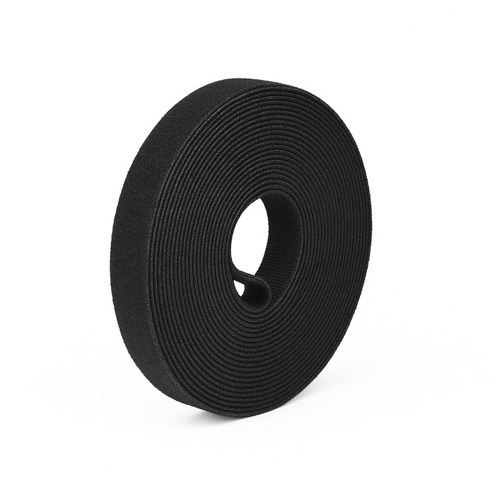 Klett-Kabelbinder 5m x 10mm Schwarz zuschneidbar für Kabelmanagement