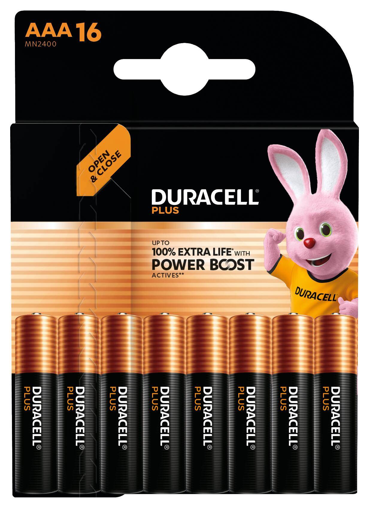 Duracell Plus Power Boost MN2400 Micro AAA -Batterie 16 St. - Batterie - Micro (AAA)