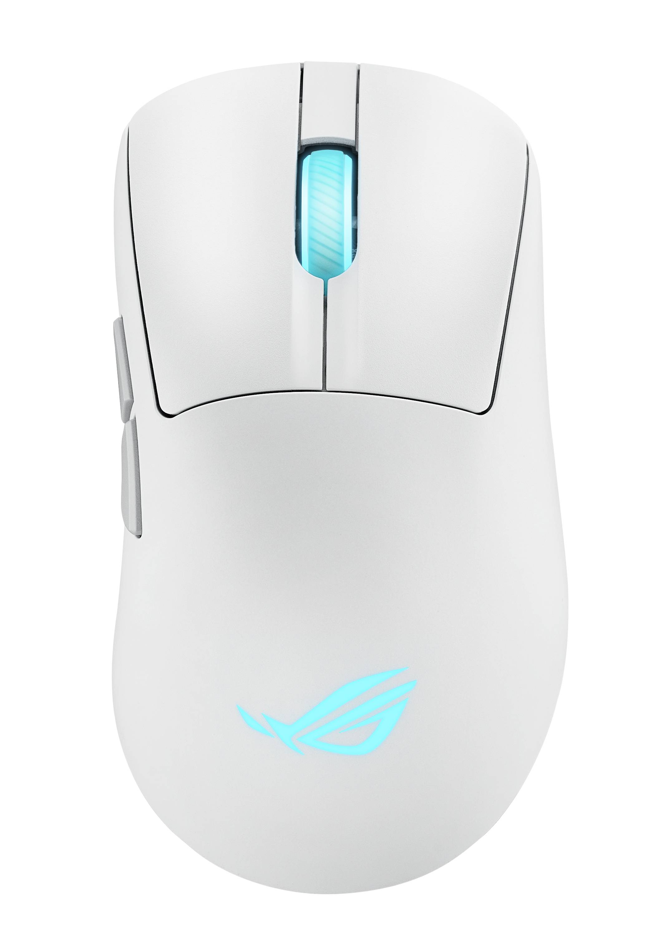ASUS ROG Keris II Origin WHT, rechts, Optisch, RF Wireless + Bluetooth + USB Type-A, 42000 DPI, Weiß