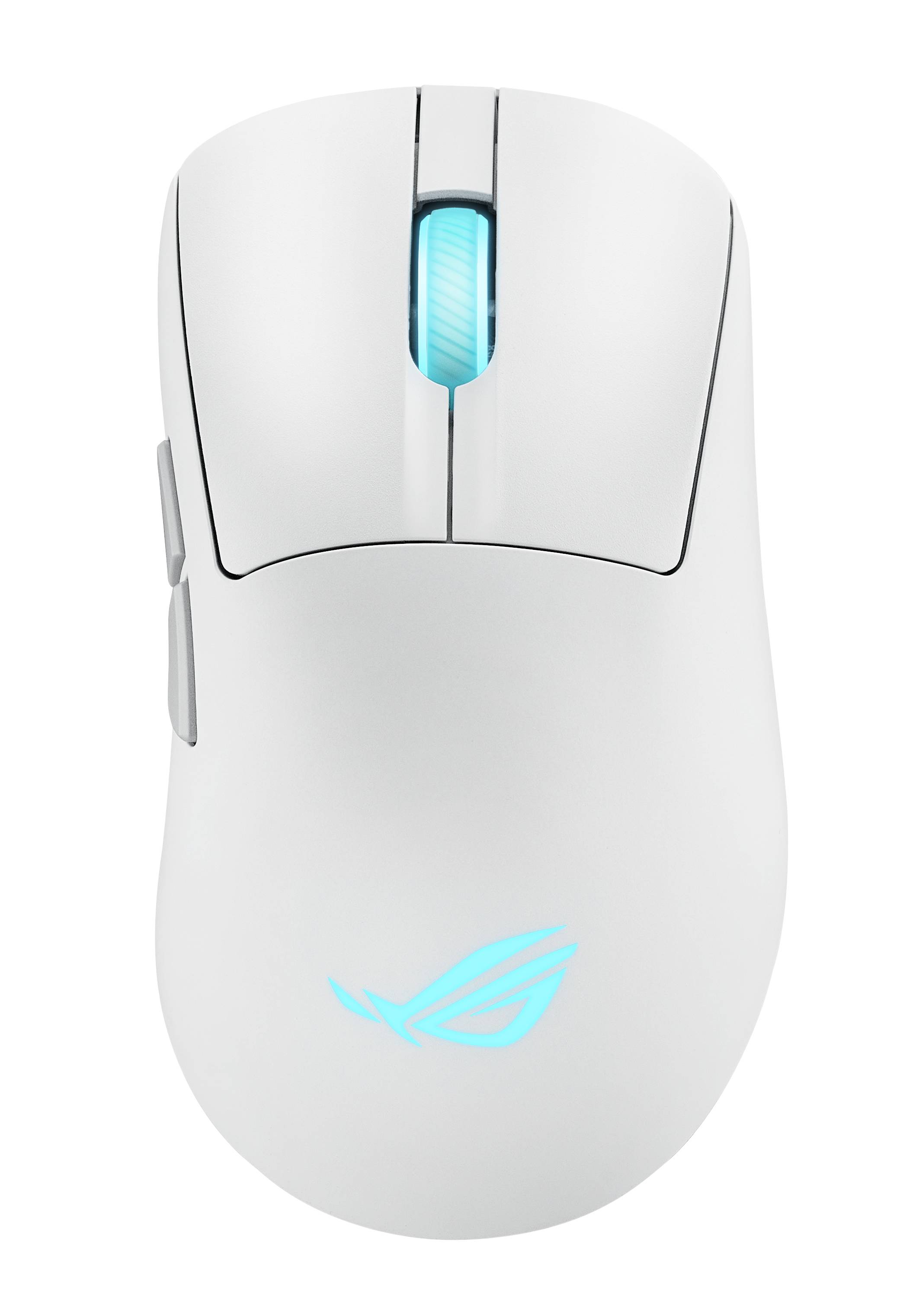 ASUS ROG Keris II Origin WHT, rechts, Optisch, RF Wireless + Bluetooth + USB Type-A, 42000 DPI, Weiß