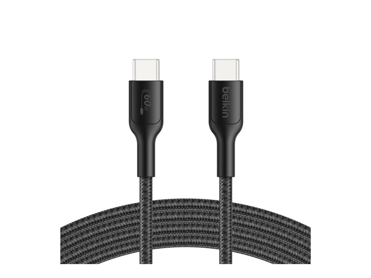 Belkin USB-Kabel - USB-C (M) zu USB-C (M)USB 2.0 - 2 m - braided - USB-C Power