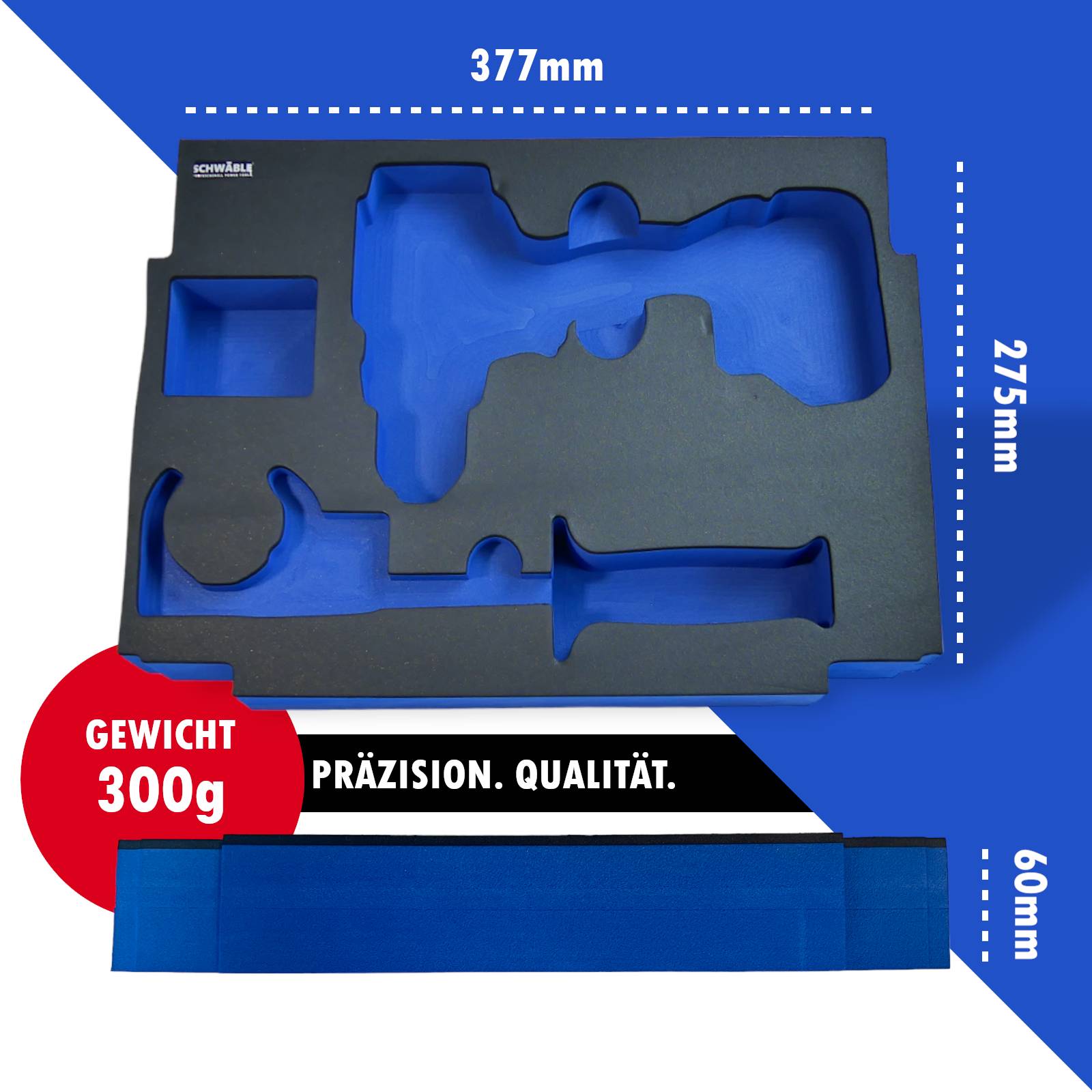 SCHWÄBLE® Schaumeinlage Schaumstoffeinlage für Makita Bohrschrauber DDF486