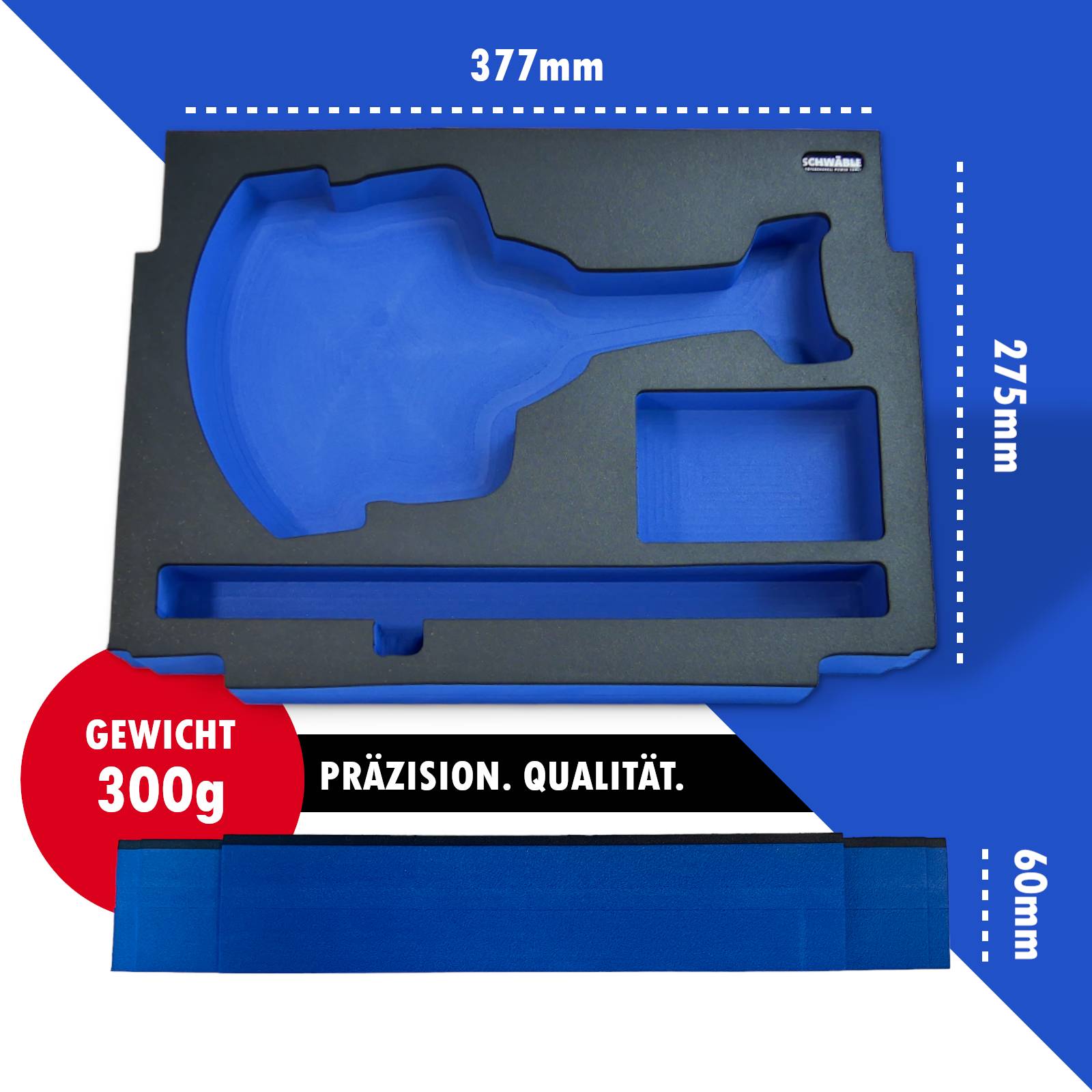 SCHWÄBLE® Schaumeinlage Schaumstoffeinlage für Makita Grasschere DUM604