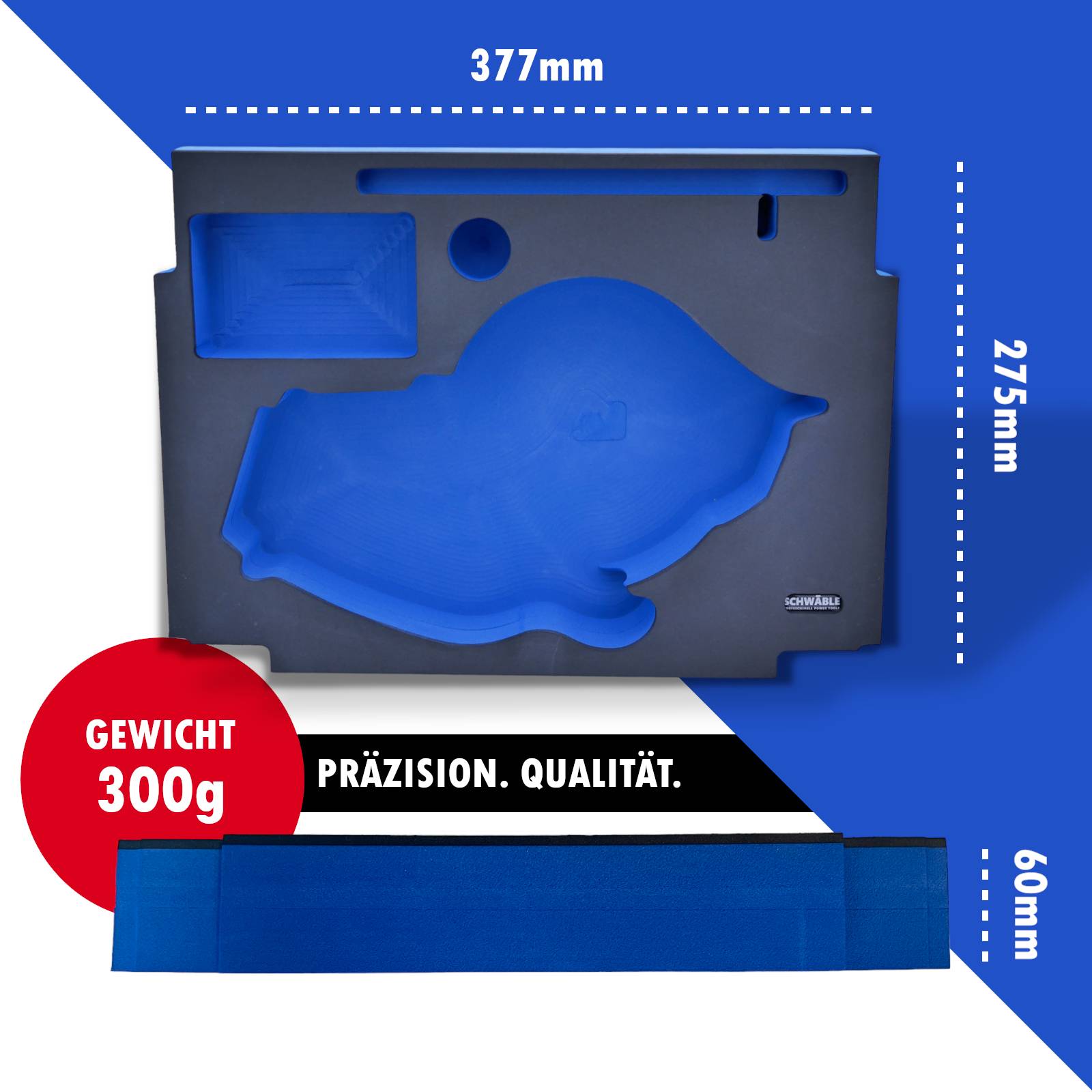 SCHWÄBLE® Schaumeinlage Schaumstoffeinlage für Makita Akku-Handkreissäge DSS501