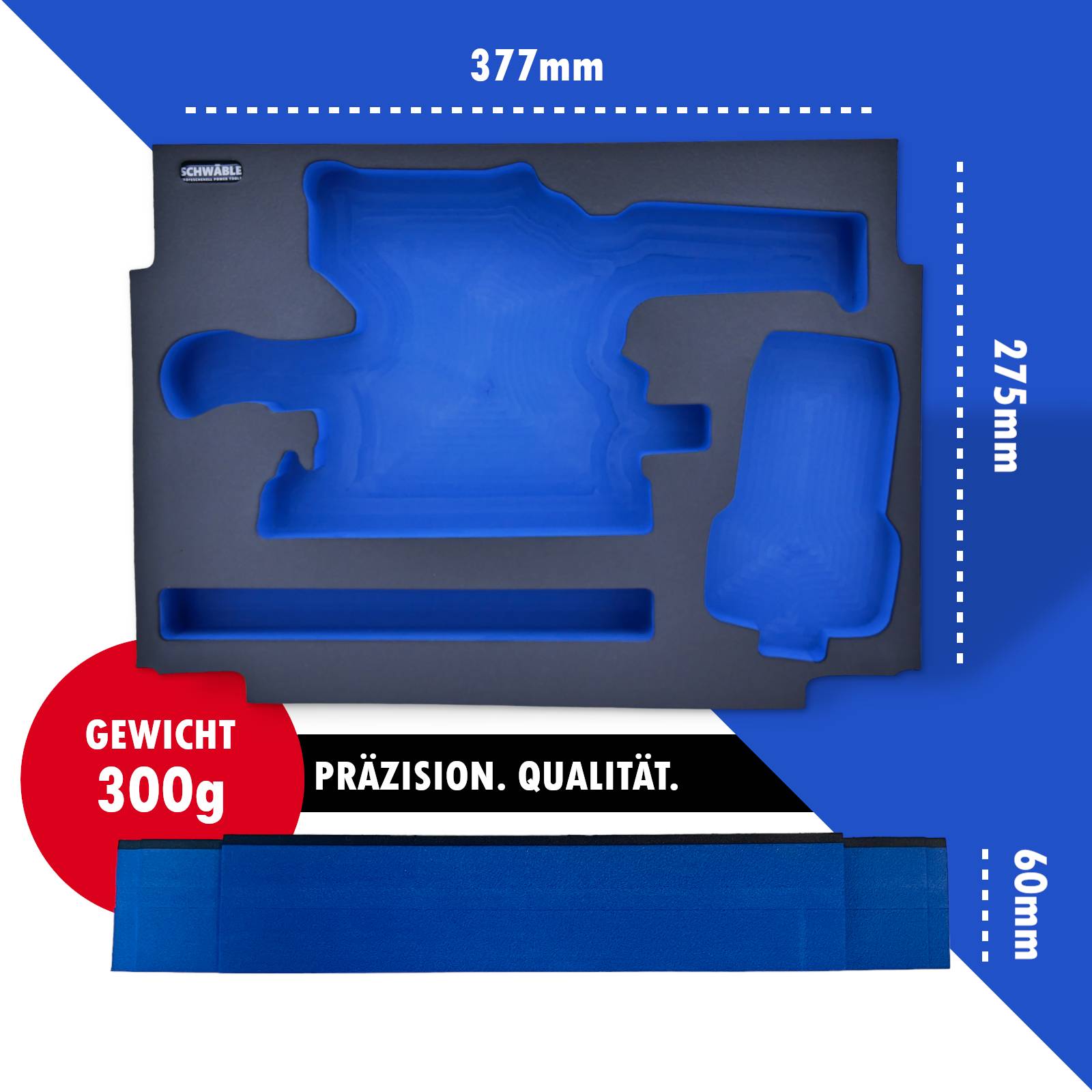 SCHWÄBLE Schaumeinlage Schaumstoffeinlage f. Makita Akku-Schwingschleifer DBO380