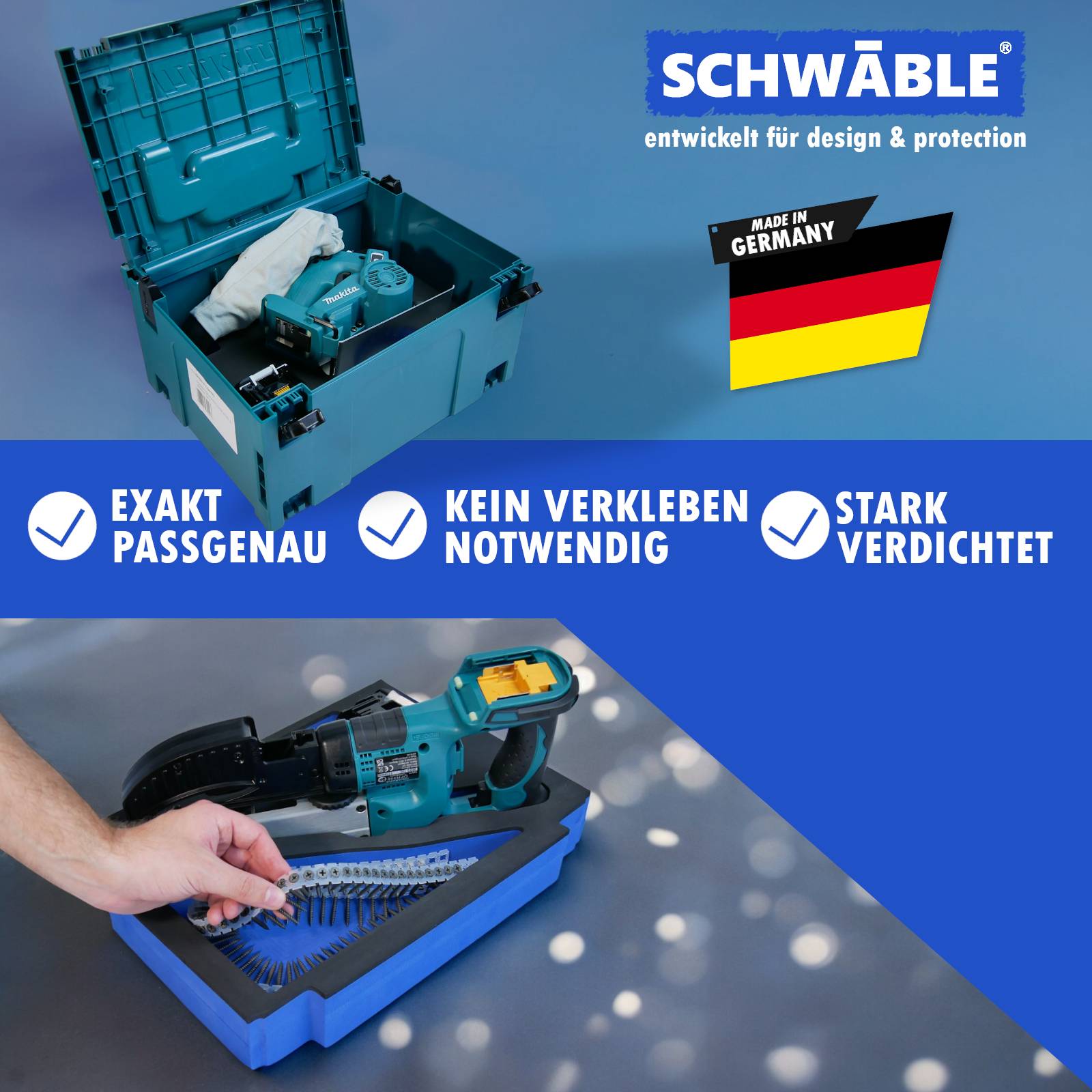 SCHWÄBLE® Schaumeinlage Schaumstoffeinlage für Makita Diamantschneider DCC500