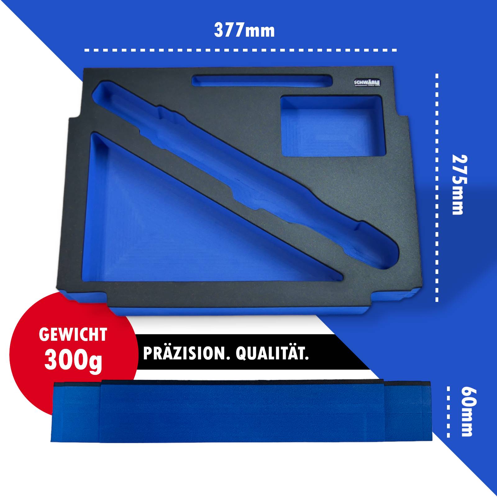 SCHWÄBLE® Schaumeinlage Schaumstoffeinlage für Makita Magazinschrauber DFR550