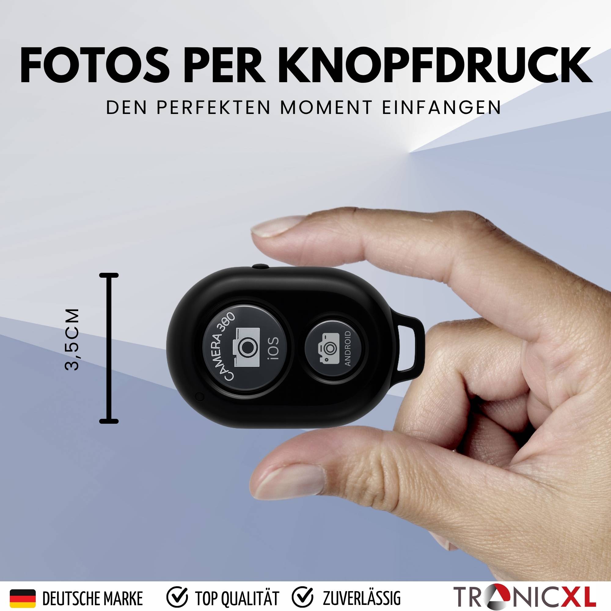 2 Selbstauslöser für iPhone und Android Smartphones Drahtlose Fernbedienung für Fotos und Videos Bluetooth Shutter Kameraselbstauslöser