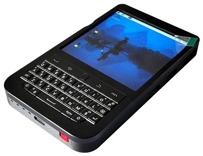 BerryBase HackberryPi Zero, tragbares Linux Handheld Cyberdeck mit 4" Display, Tastatur/Trackpad