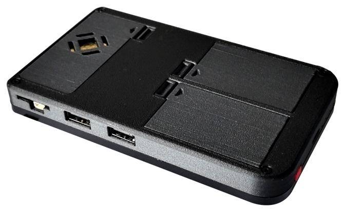 BerryBase HackberryPi Zero, tragbares Linux Handheld Cyberdeck mit 4" Display, Tastatur/Trackpad