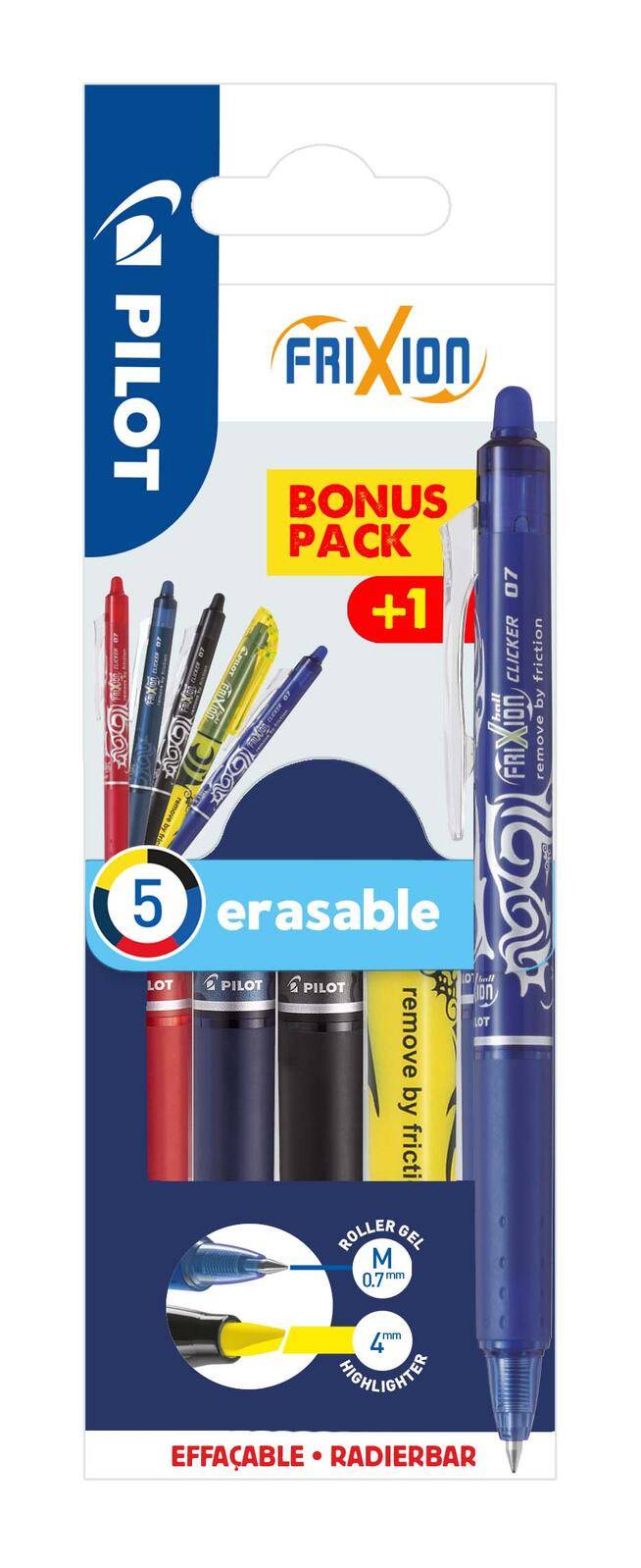 PILOT FRIXION ball CLICKER Tintenroller 0.4 mm Mehrfarbig