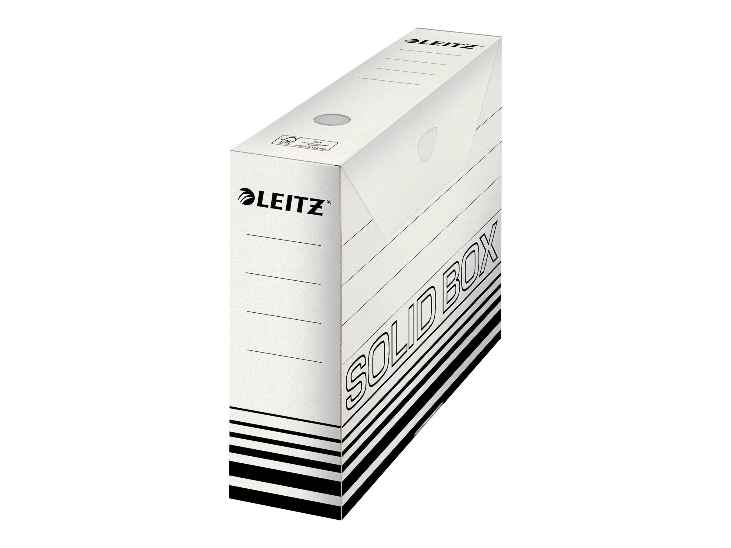 LEITZ Archivbox Solid weiß 8,0 x 33,0 x 25,7 cm, 10 St.