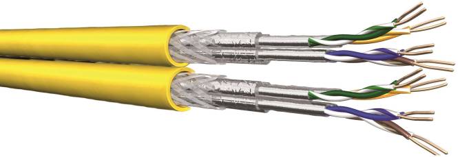 YelloNet 1000 Datenkabel Duplex Cca 250m Trommel 2x4x2xAWG23/1 MHz Kat7 (Inhalt 250 Stück) und