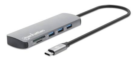 MANHATTAN USB-C PD auf HDMI 9-in-1 4K Dockingstation / Multiport Hub Eingabe / Ausgabe Hub