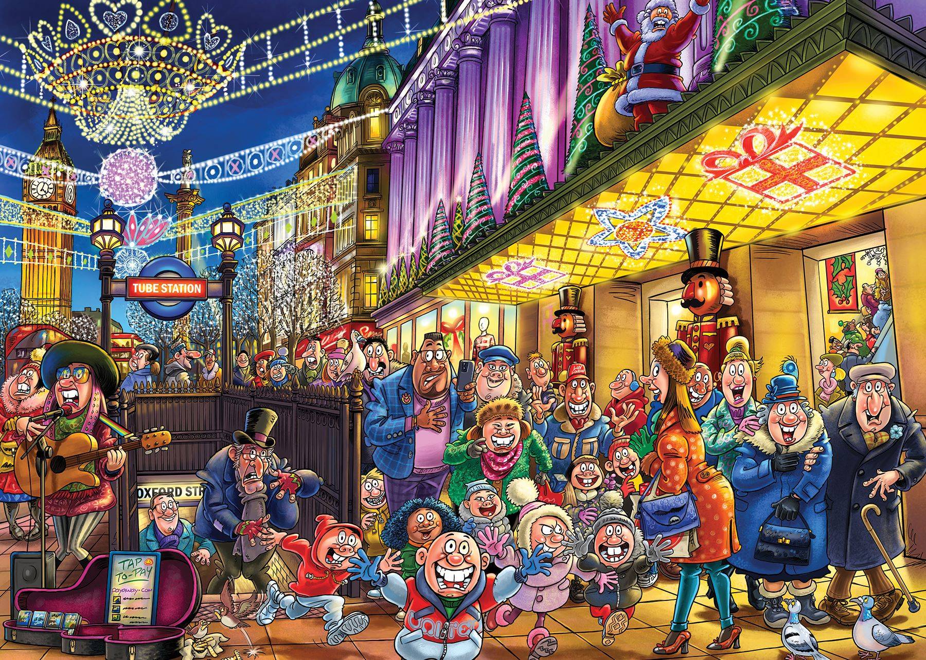 Wasgij Christmas 20,Weihnachtsgeister, 2x1000 Teile Puzzle