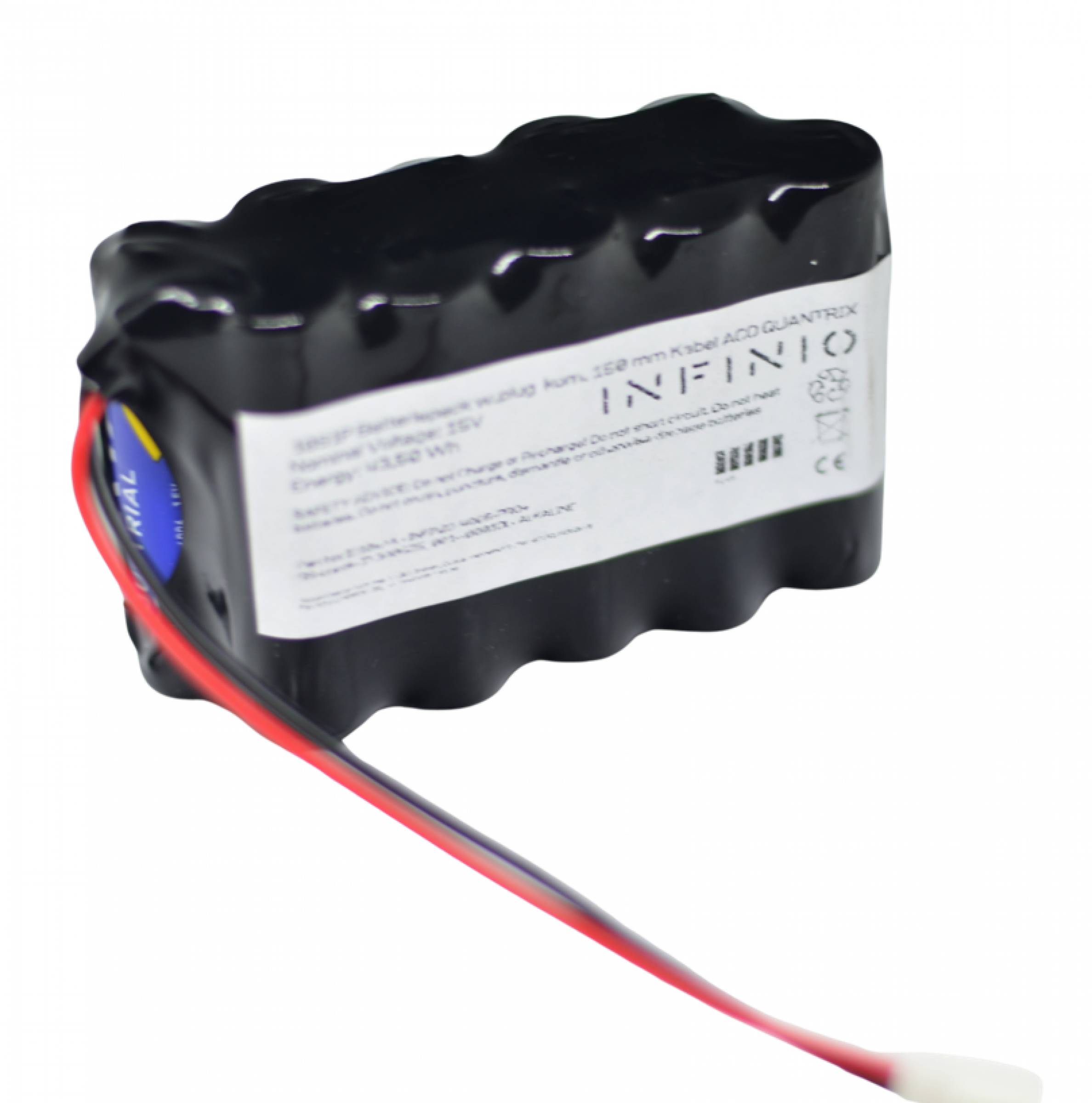 Batteriepack Alkaline mit Varta Industrial Pro Zellen inside - 15V 2970mAh F2x5 Mignon (AA) mit 150mm Kabel und Stecker – komaptibel zu ACO Quatrix