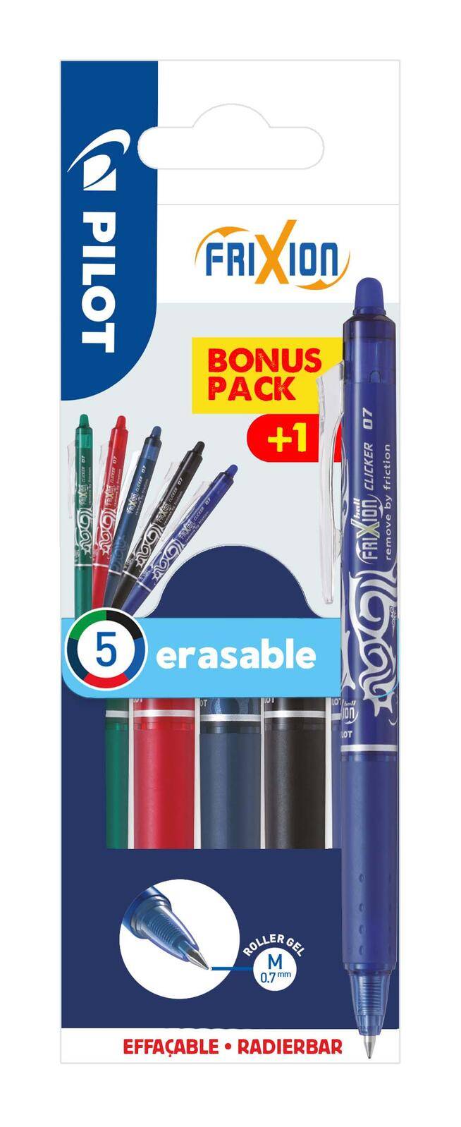 PILOT FRIXION ball CLICKER Tintenroller 0.4 mm Mehrfarbig