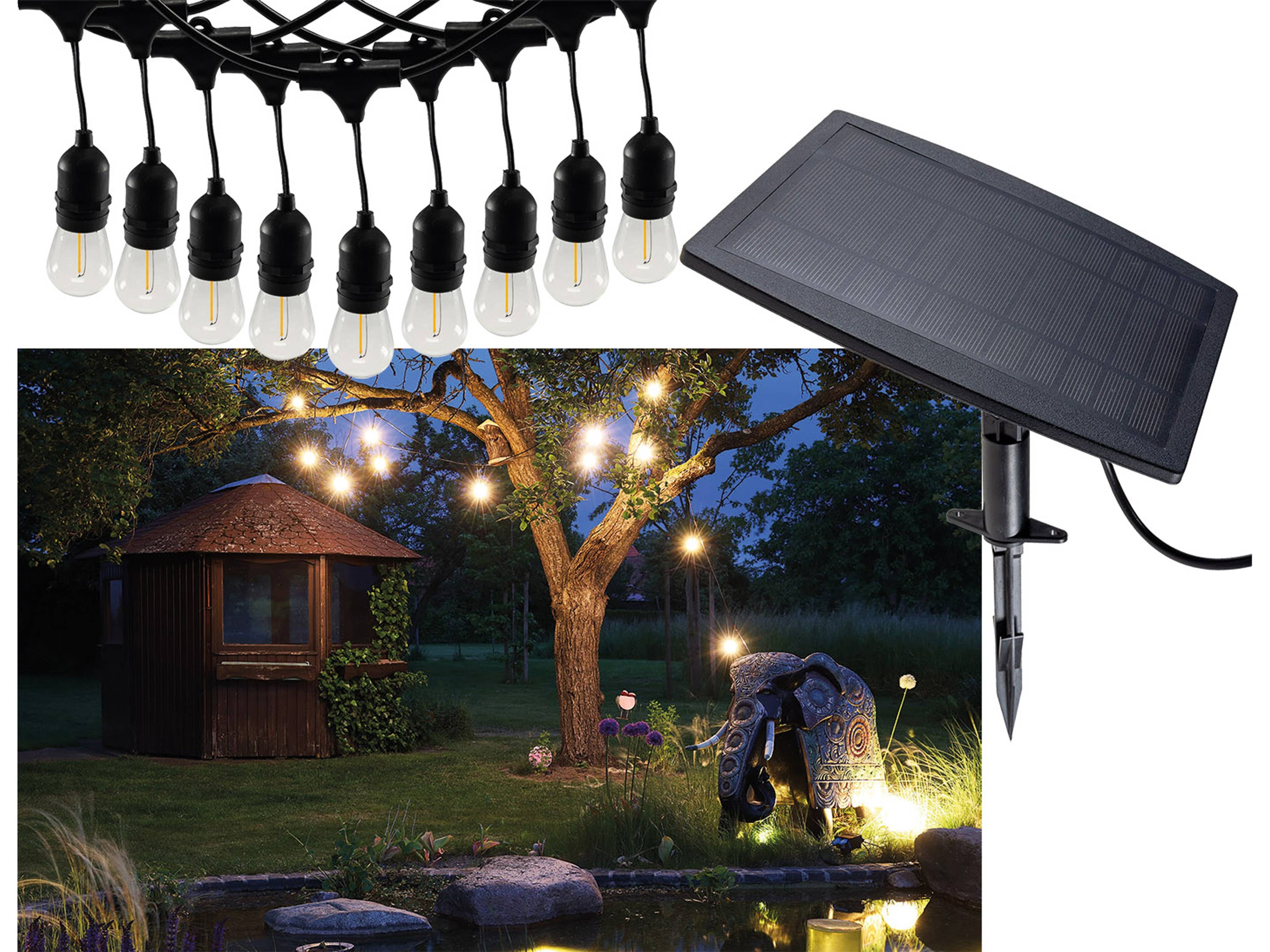 CHILITEC Solar-LED-Lichterkette CT-BGL 10Solar, 10 Lampen, IP44