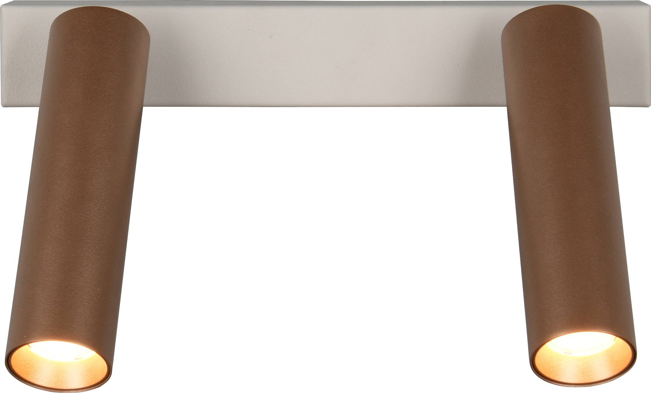 TRIO LED-Spotleuchte AMBALA, 849210265, 2-fach, 2x 5,5 W, 2x 500 ml, coffee