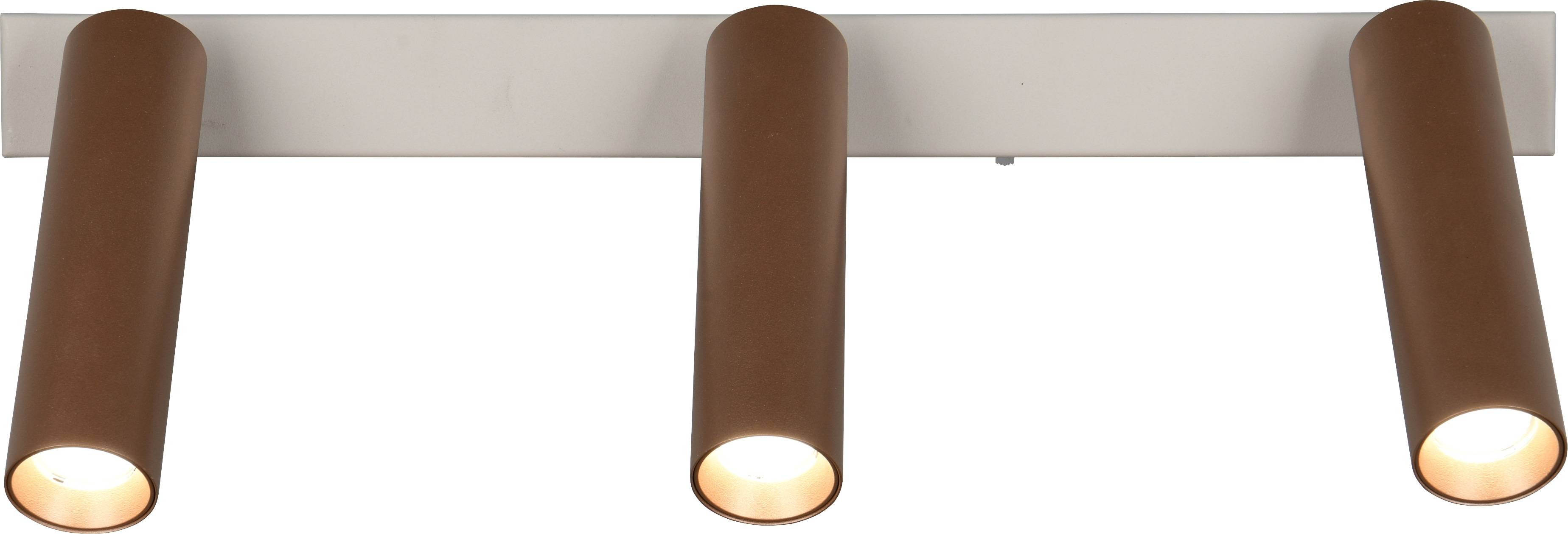 TRIO LED-Spotleuchte TRIO AMBALA, 849210365, 3-fach, 3x 5,5 W, 3x 500 ml, coffee