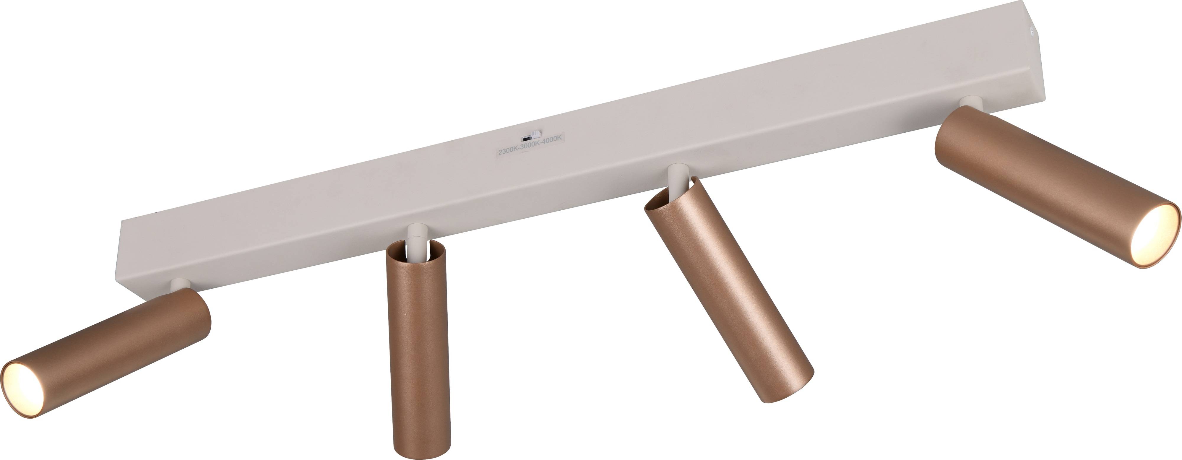 TRIO LED-Spotleuchte AMBALA, 849210465, 4-fach, 4x 5 W, 4x 500 lm, coffee