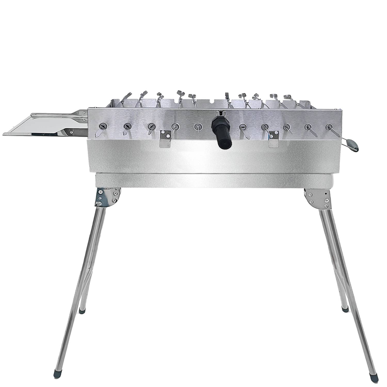 Mangal Set President Edelstahl mit Drehspießregler für 11 Spieße