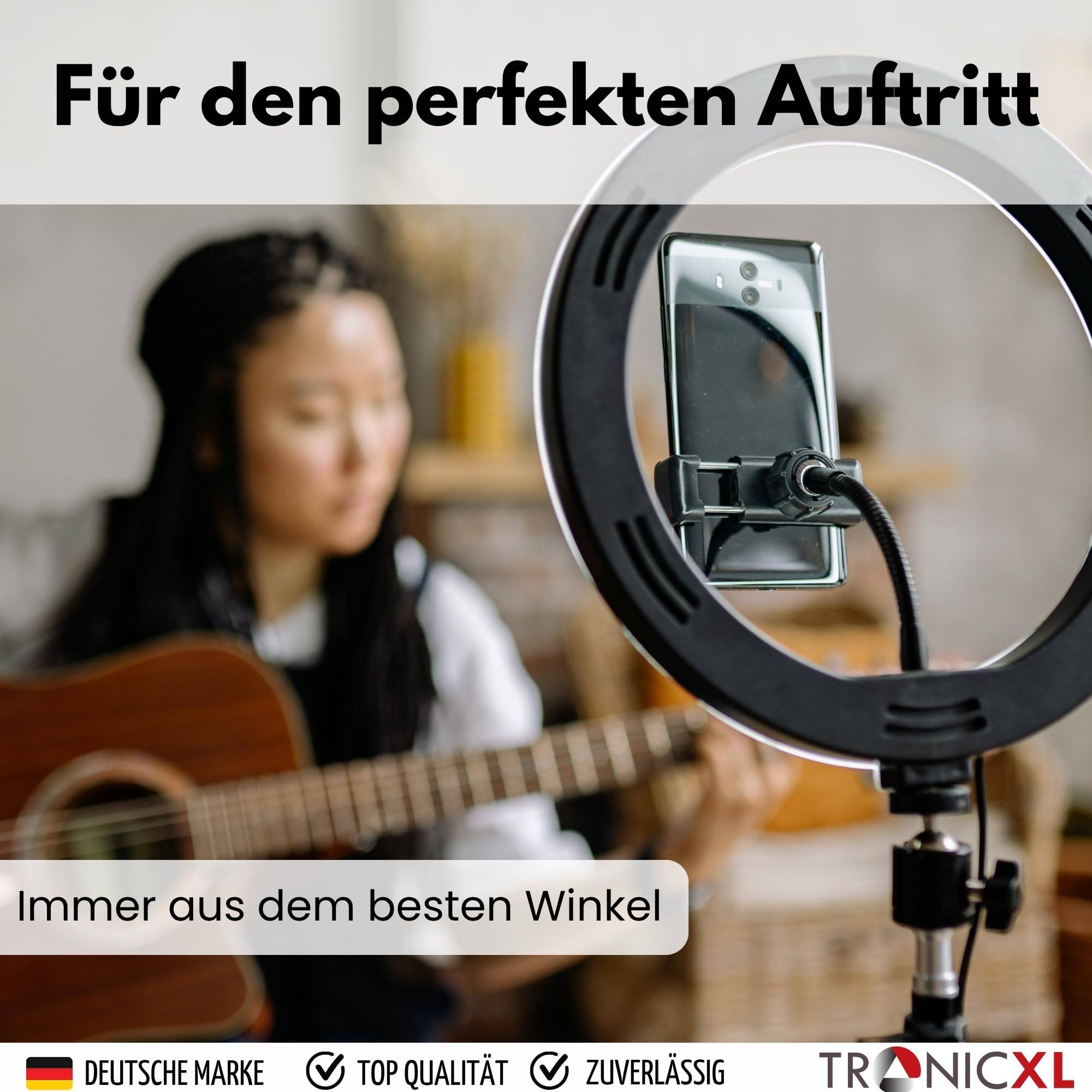 RGB LED Ringlicht mit 210cm Stativ + Selfie Auslöser + Ring Light mit Smartphone Halterung Tripod