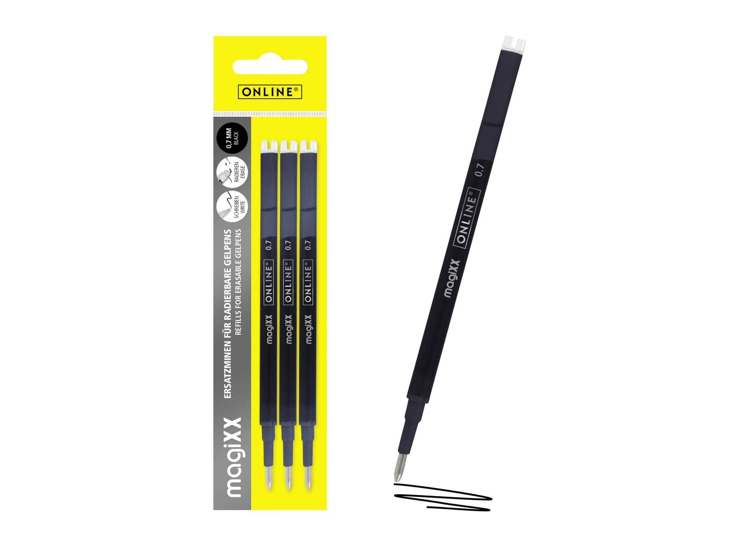 ONLINE magiXX - Nachfüllpatrone - nicht dauerhaft - Schwarz - Geltinte - 0.7 mm