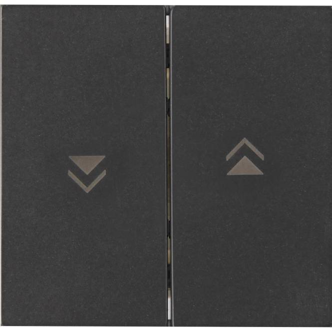 Kopp HK07-Flächendoppelwippe m 490359008 Pfeilsymbol Farbe:schwarz matt Install.Baumaterial