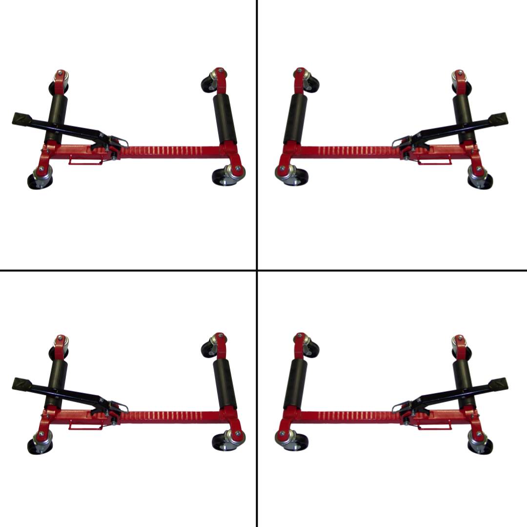 Berger & Schröter | 4er Set Rangierhilfe, Radmontagehilfe für Reifenwechsel + Montagerollbrett, Rollsitz für Arbeiten am Auto, KFZ, SUV, Traktor,