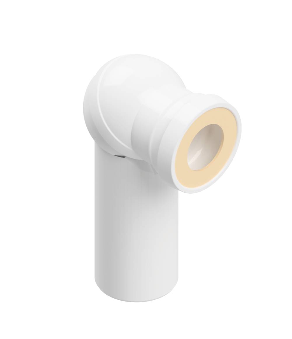 Alcadrain A90-90R WC Anschlussbogen 0-90°, verstellbar