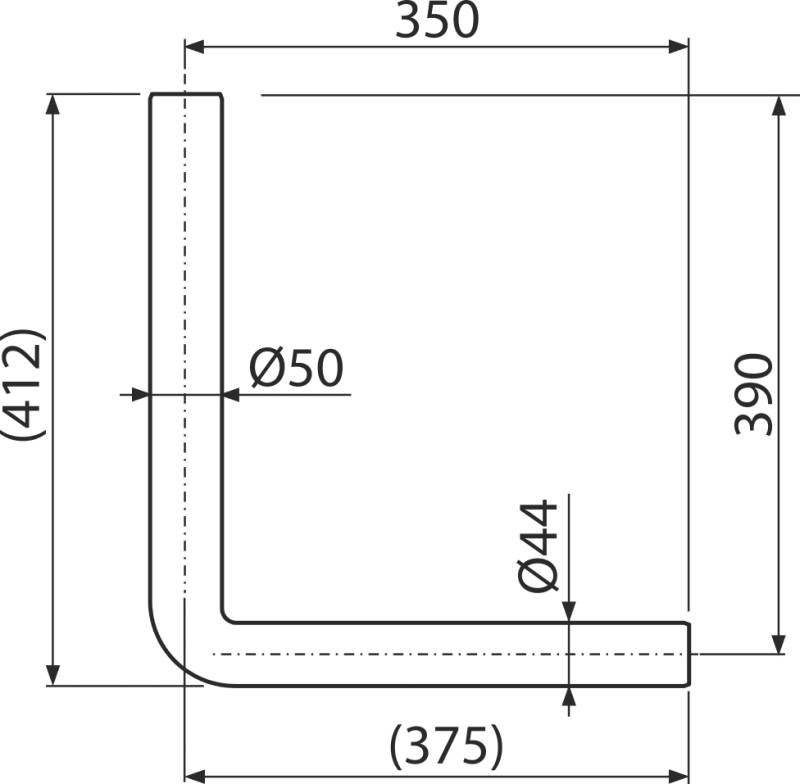 Alcadrain A951-390 Spülrohr – Knie DN44/50