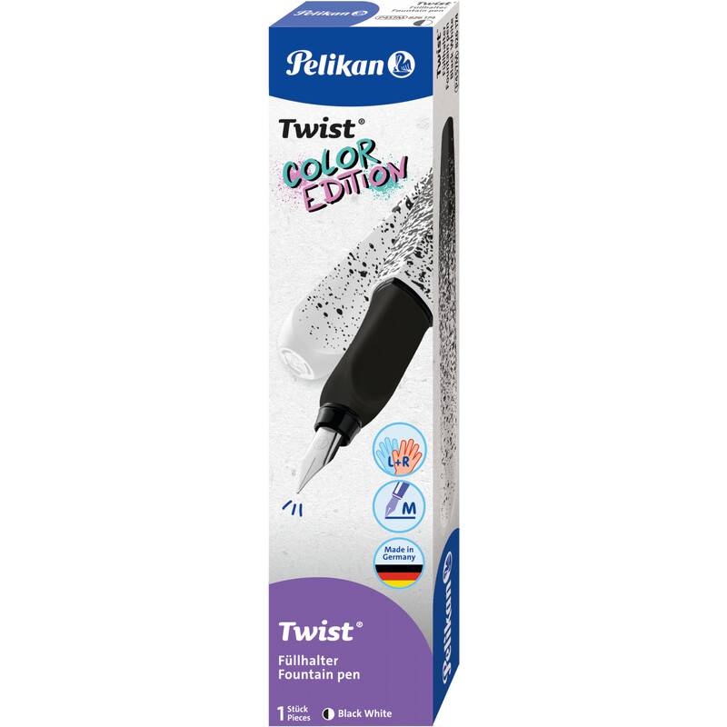 Pelikan Twist Füllhalter Color Edition, schwarz/weiß