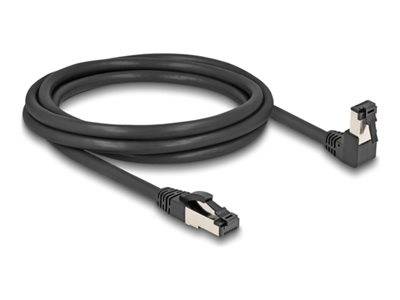 DELOCK RJ45 Netzwerkkabel Cat.8.1S/FTP 90° unten gew./gerade Multimedia-Technik