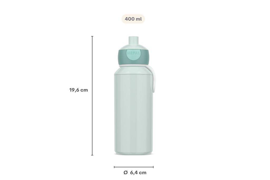 Mepal - Trinkflasche Pop-up Campus - Wasserflasche - Auslaufsichere Flasche für die Schule - Wiederverwendbar - BPA-frei & Spülmaschinenfest - 400