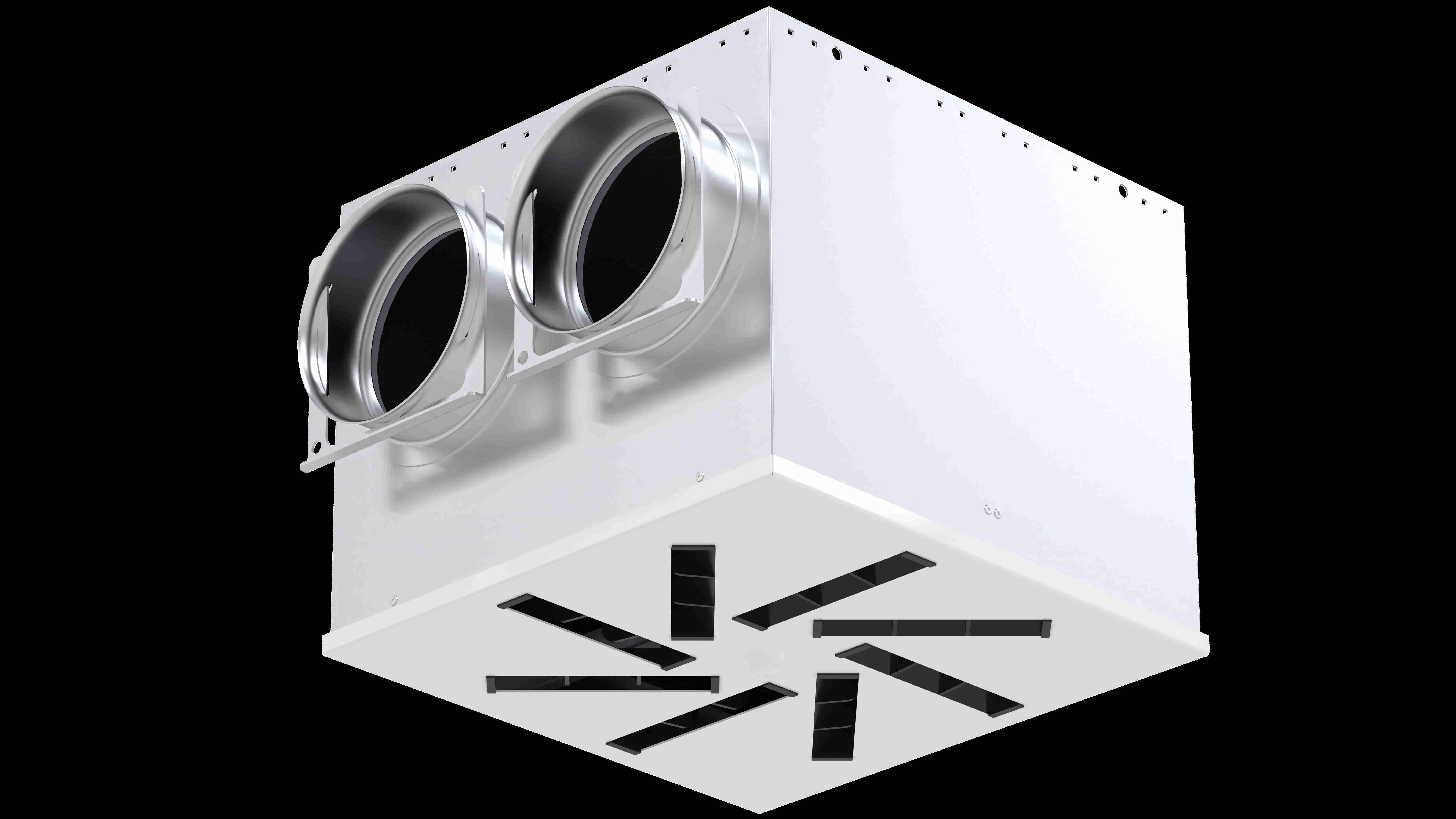 Zehnder Luftdurchlassgehäuse ComfoCase Abluft 2x DN110, inkl. Blende in Weiß - 990320861