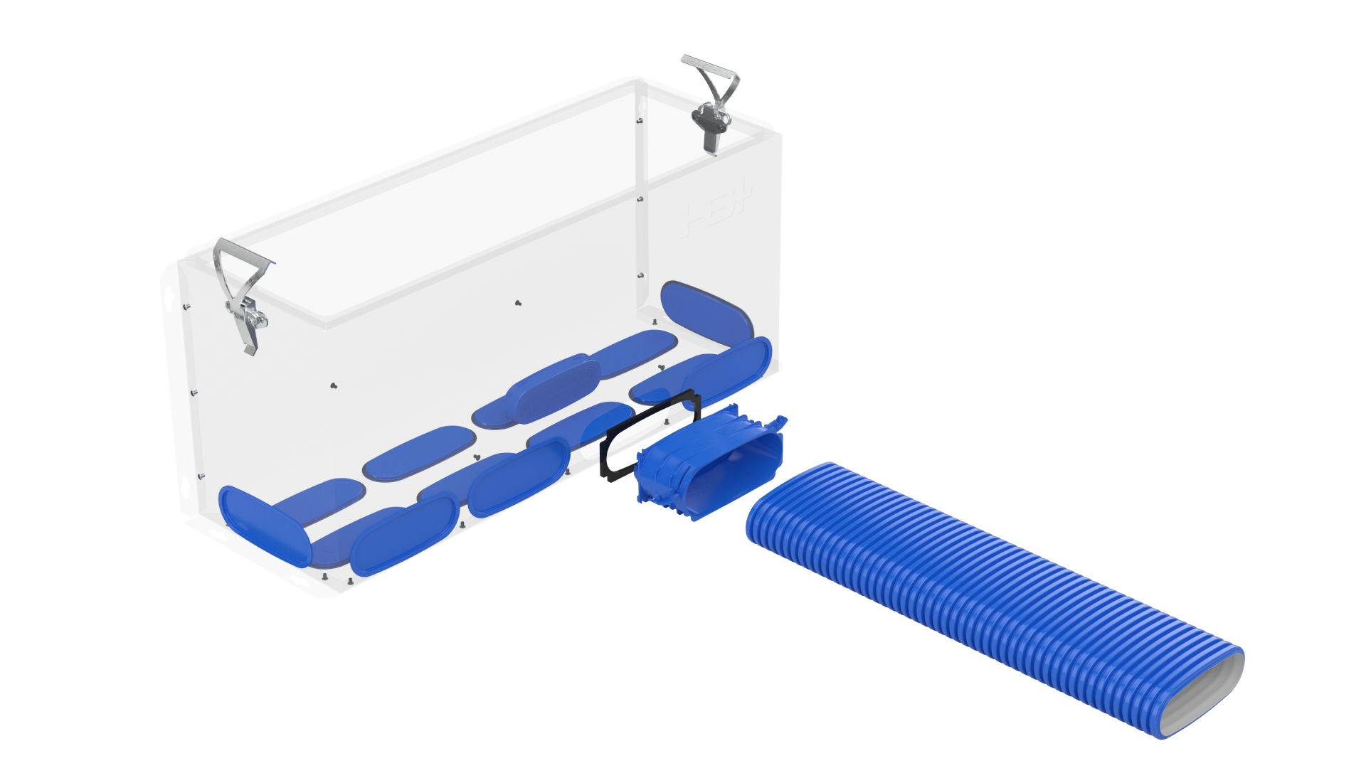 Kermi x-well Verteiler/Sammler Unterteil, 18-fach, Luftkanal 132x52 - Y2201075009K