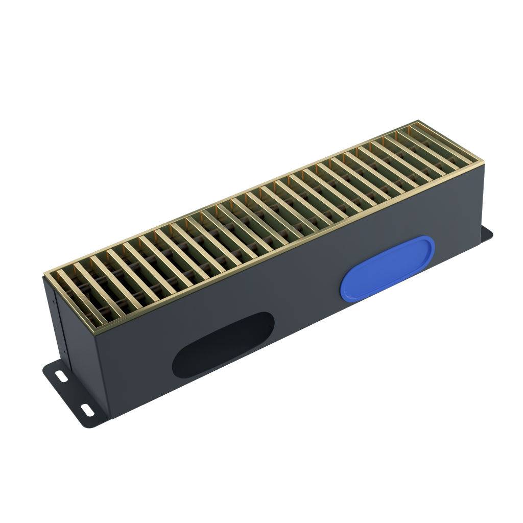 Kermi x-well Boden-Luftauslass 120x120x500, Rollrost Alu messing - Y250200100CK