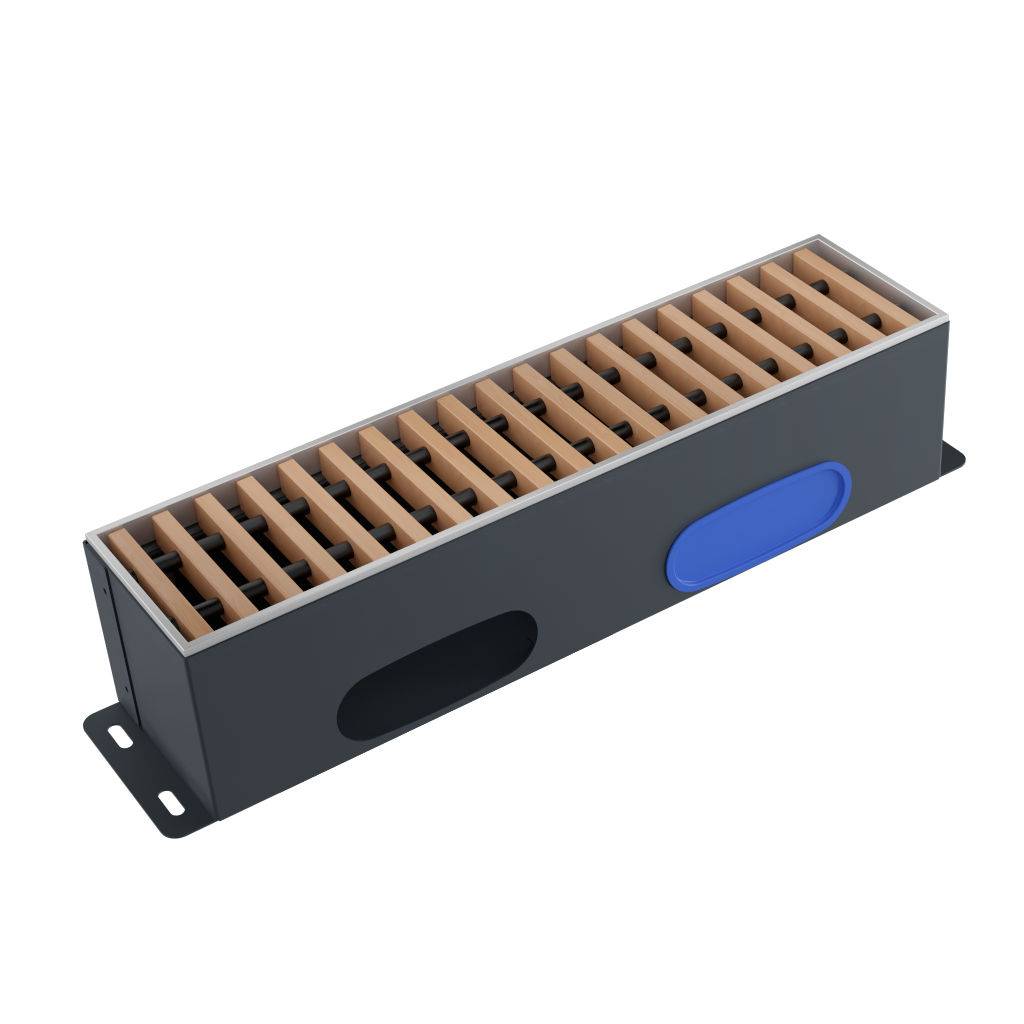 Kermi x-well Boden-Luftauslass 120x120x500, Rollrost Holz Buche - Y250200100JK