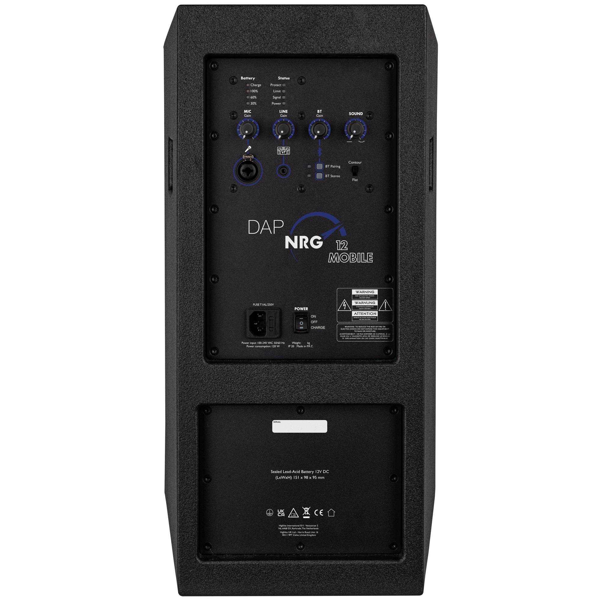 DAP NRG-12 Mobile 12" Akku-Lautsprecher mit Bluetooth 5.0