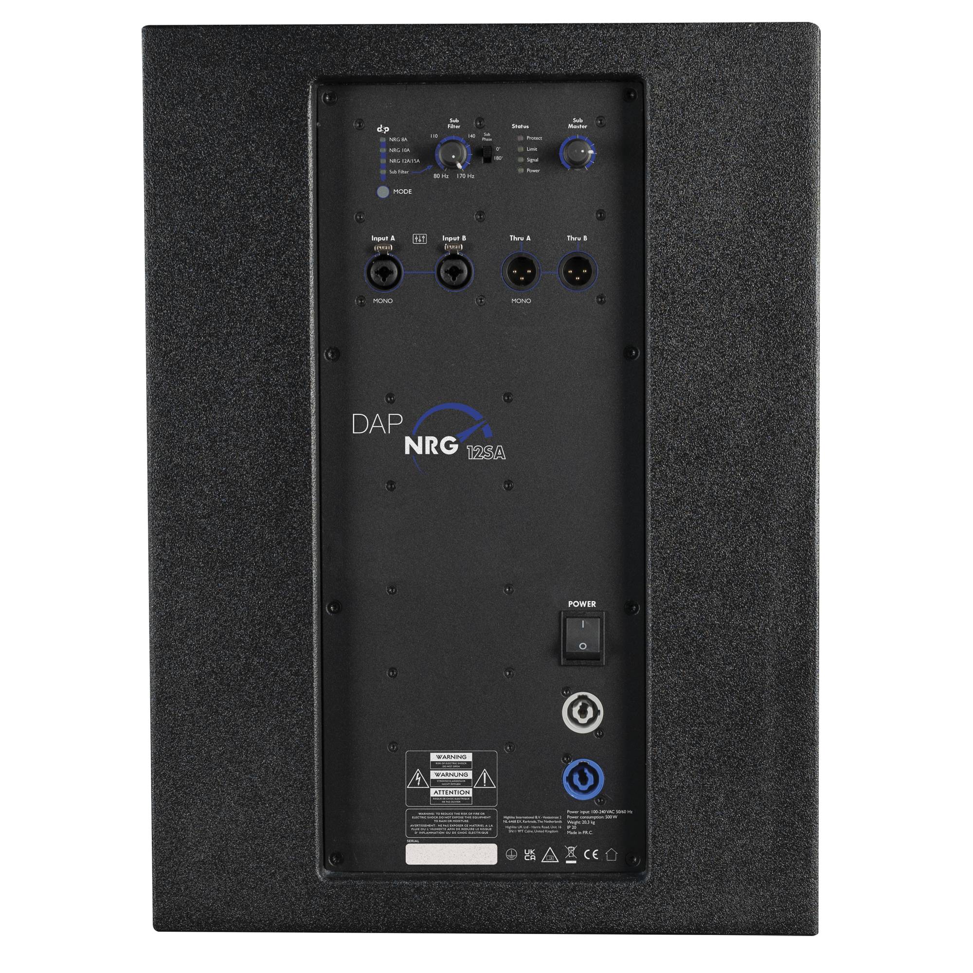 DAP NRG-12SA Aktiver 12“ Reflex-Subwoofer