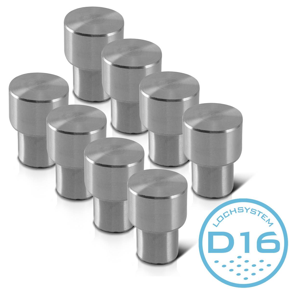 STAHLWERK 2 x Spannbolzen D16 mm für Schweißtische und Lochplatten 4er Set