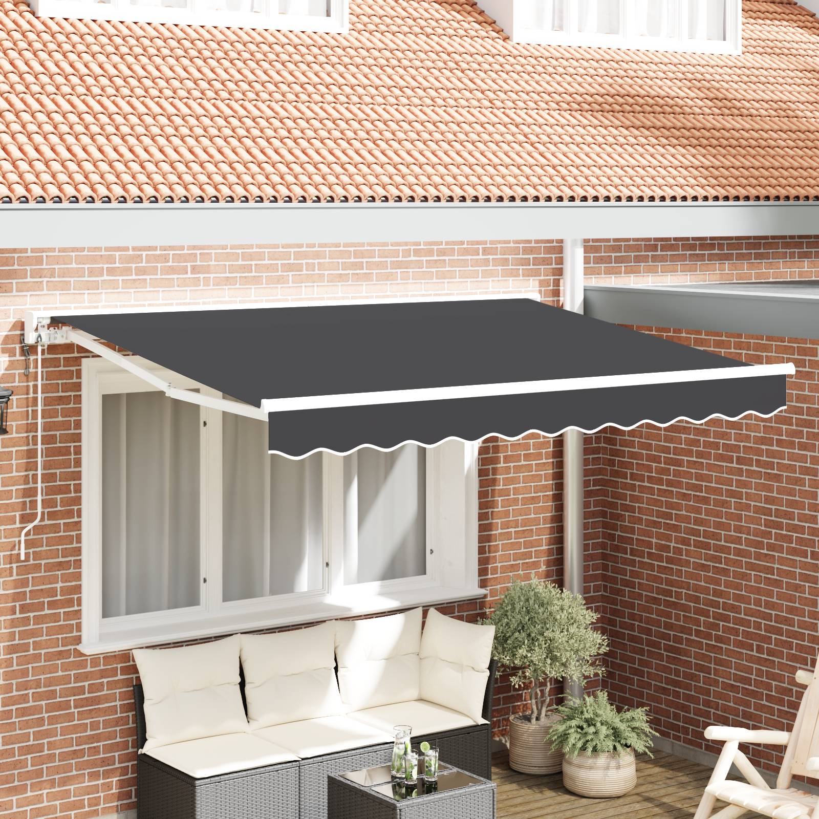 vidaXL elektrische Markise - Anthrazit 300 x 200 cm