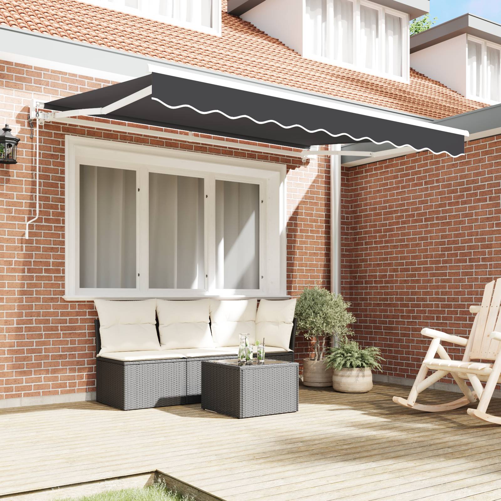 vidaXL elektrische Markise - Anthrazit 300 x 200 cm