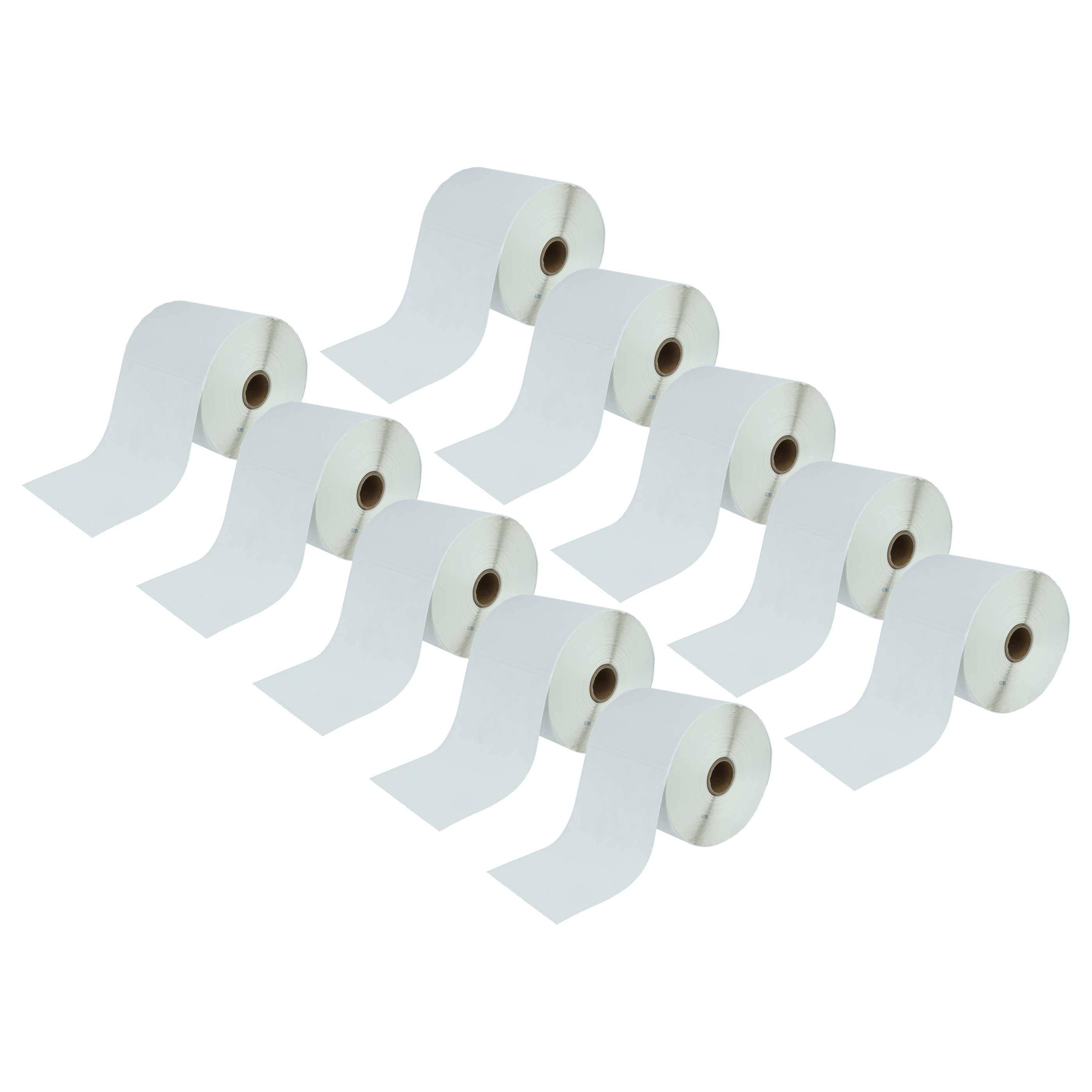 vhbw 10x Thermo-Etiketten-Rolle 101,5mm x 152mm (500 Etiketten) kompatibel mit TSC TTP-245C, TTP-343C Etiketten-Drucker - Selbstklebend