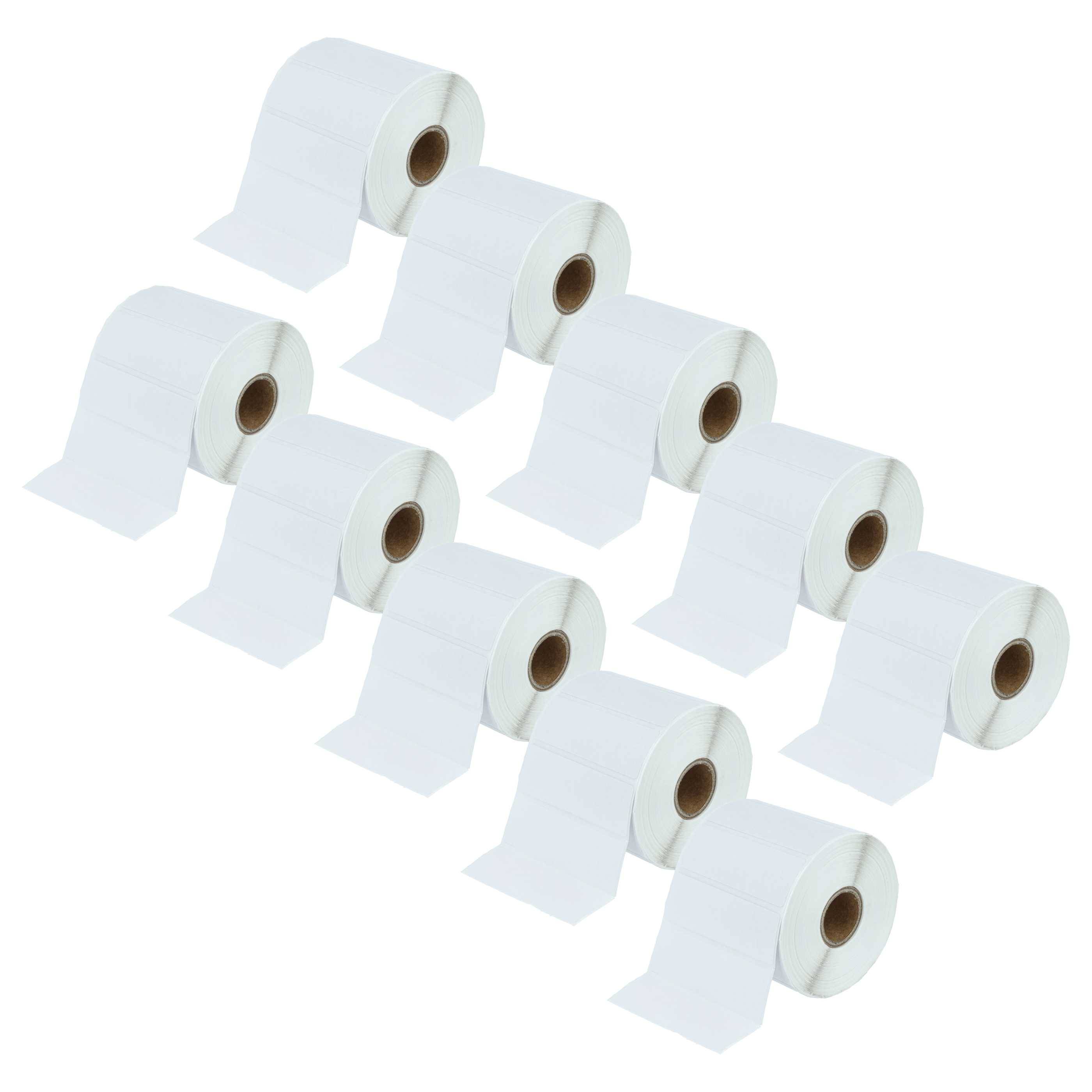 vhbw 10x Thermo-Etiketten-Rolle 25,4mm x 76,2mm (1375 Etiketten) kompatibel mit Zebra ZT230, ZT220, ZT400, ZT200, Z6M Etiketten-Drucker