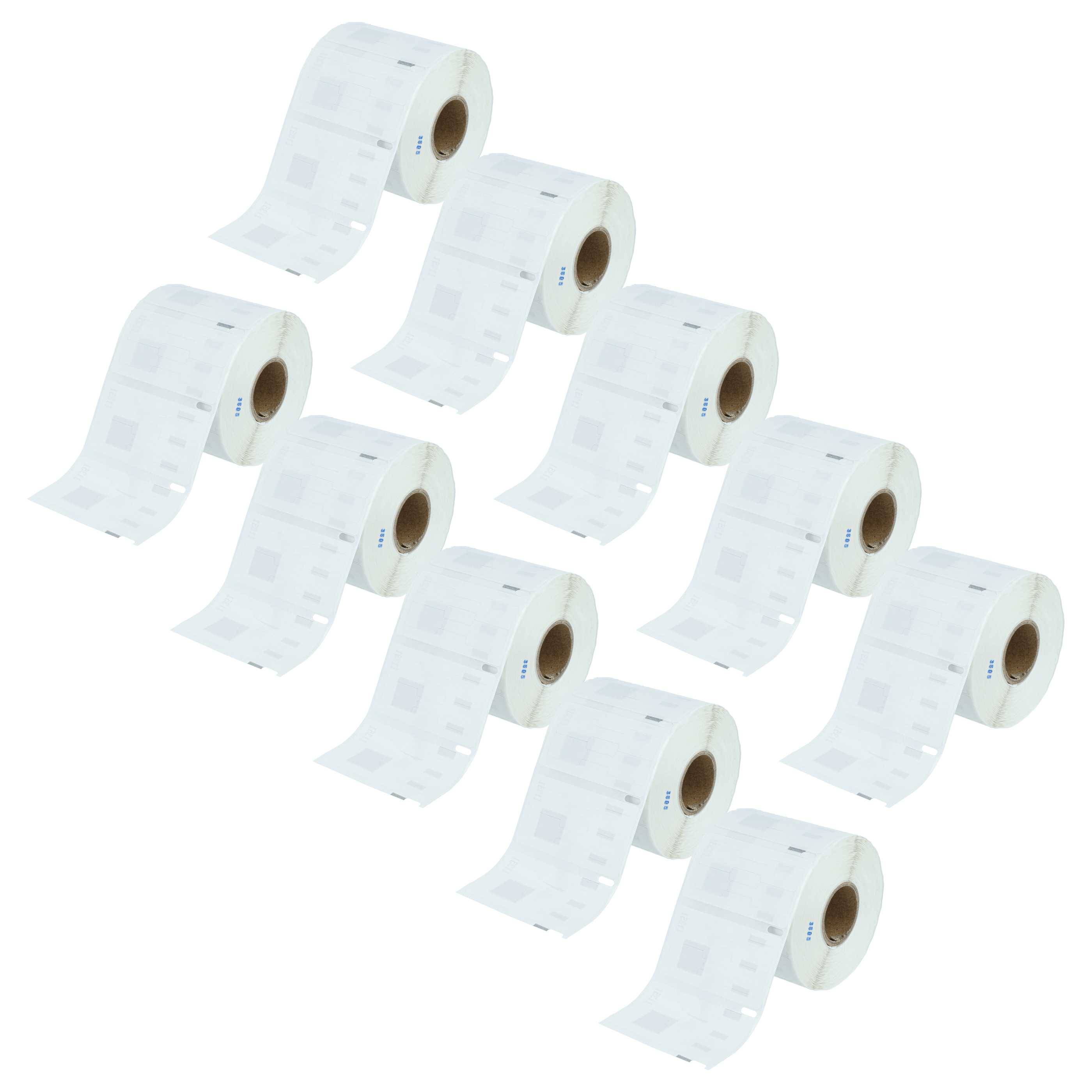 vhbw 10x Etiketten-Rolle 54mm x 11mm (1500 Etiketten) kompatibel mit Dymo LabelWriter 450, 400 Twin Turbo, 400 Duo Etiketten-Drucker