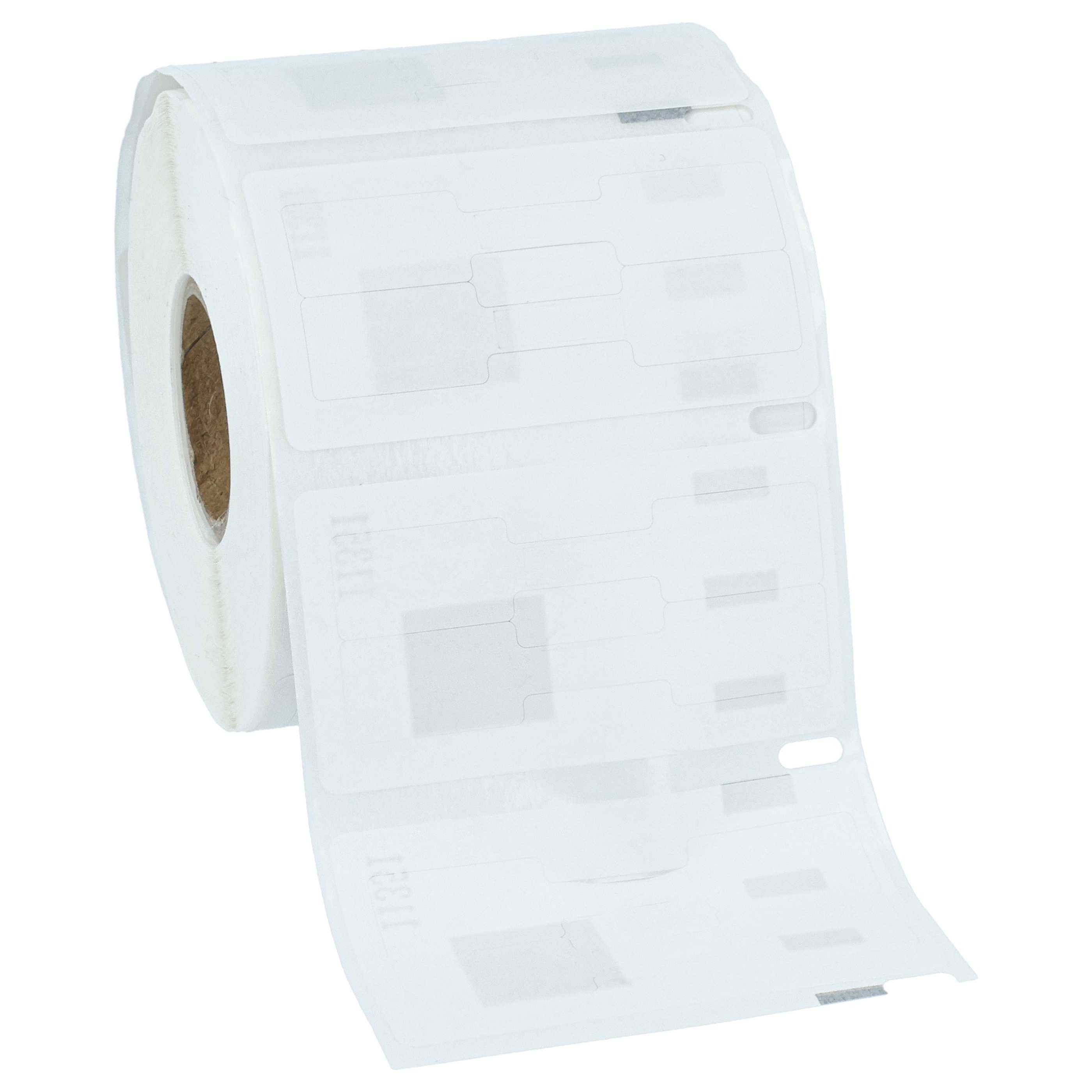 vhbw 10x Etiketten-Rolle 54mm x 11mm (1500 Etiketten) kompatibel mit Dymo LabelWriter 4XL, EL40, SE450, SE300, EL60 Etiketten-Drucker